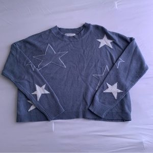 Women’s moon & madison blue and white star sweater